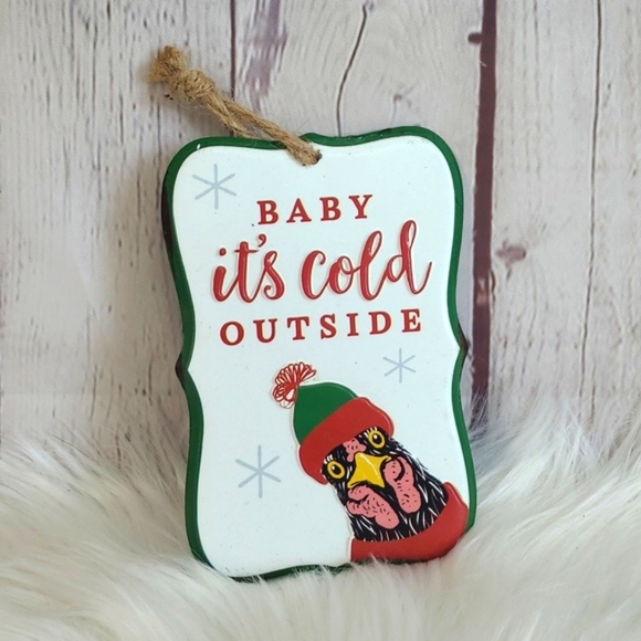 Tractor Supply Company TSC Open Road Metal Small Hanging Chicken Christmas Sign - Picture 1 of 11